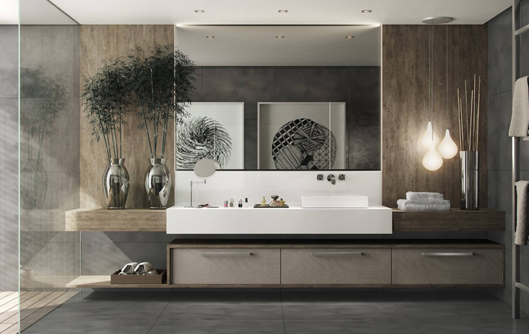 Custom Made Bathroom Vanities, Tops Unit in Adelaide Emperor Stone