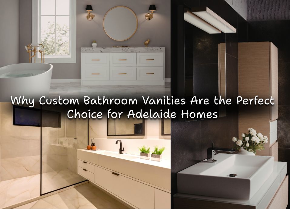 Custom bathroom vanity in a modern Adelaide home