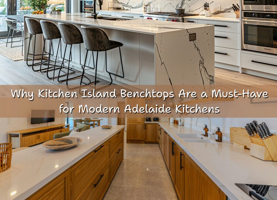 Stylish kitchen island benchtop in a modern Adelaide kitchen.