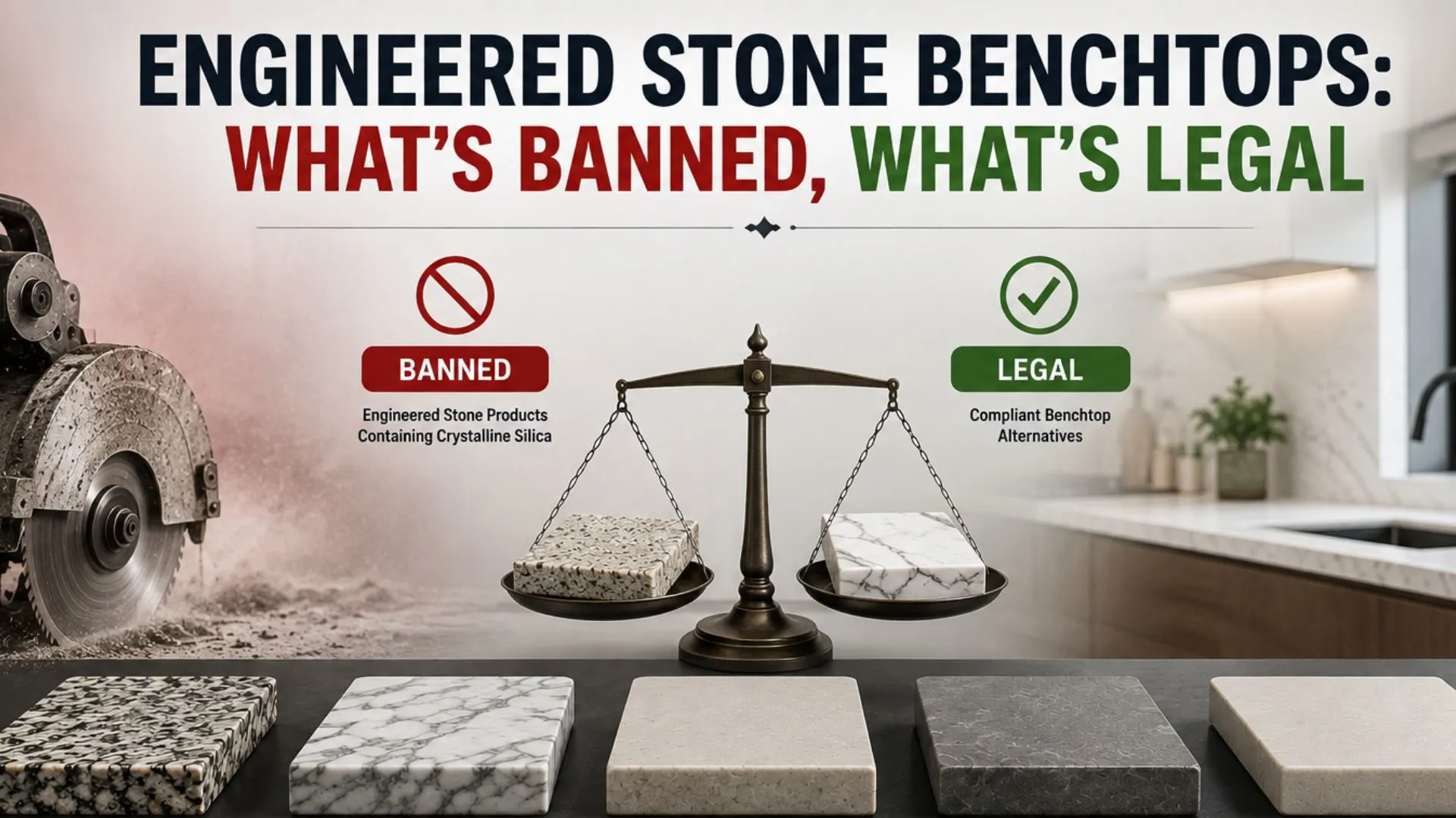 Engineered Stone Benchtops What's Banned, What's Legal